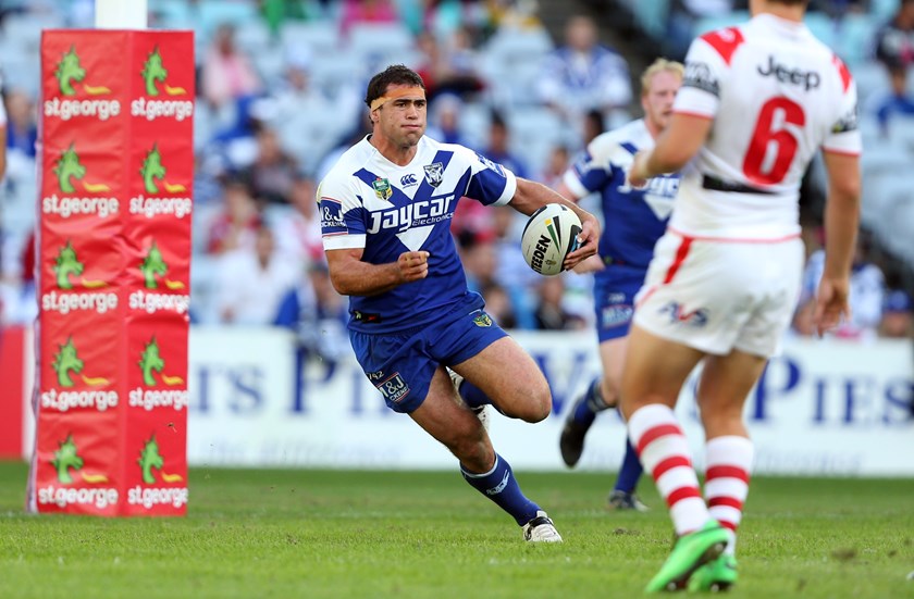 Dale Finucane in action for the Bulldogs in 2014.