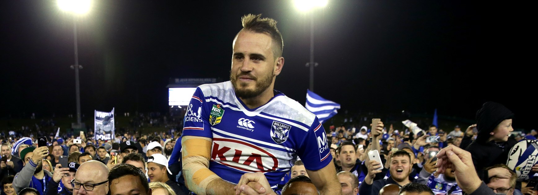 Josh Reynolds at his Belmore farewell in 2017.
