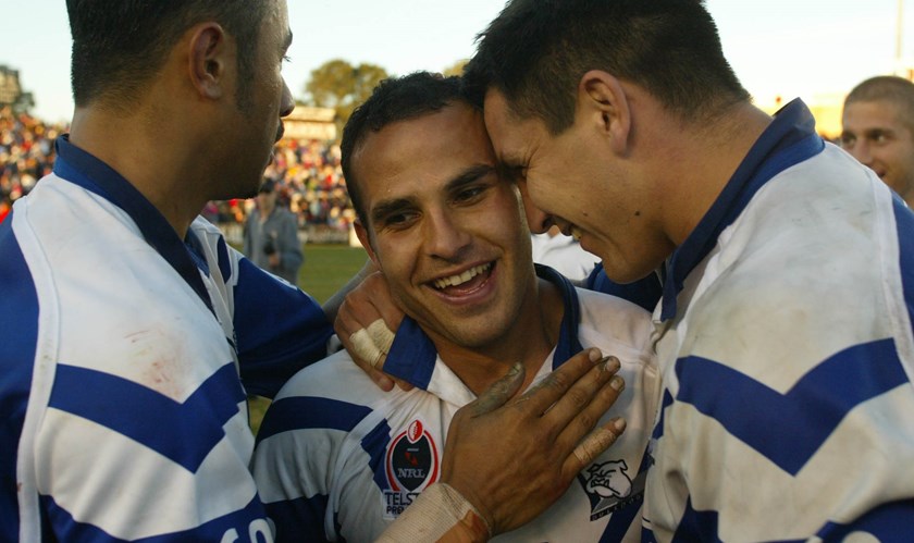 Hazem El Masri after beating the Knights in 2002.