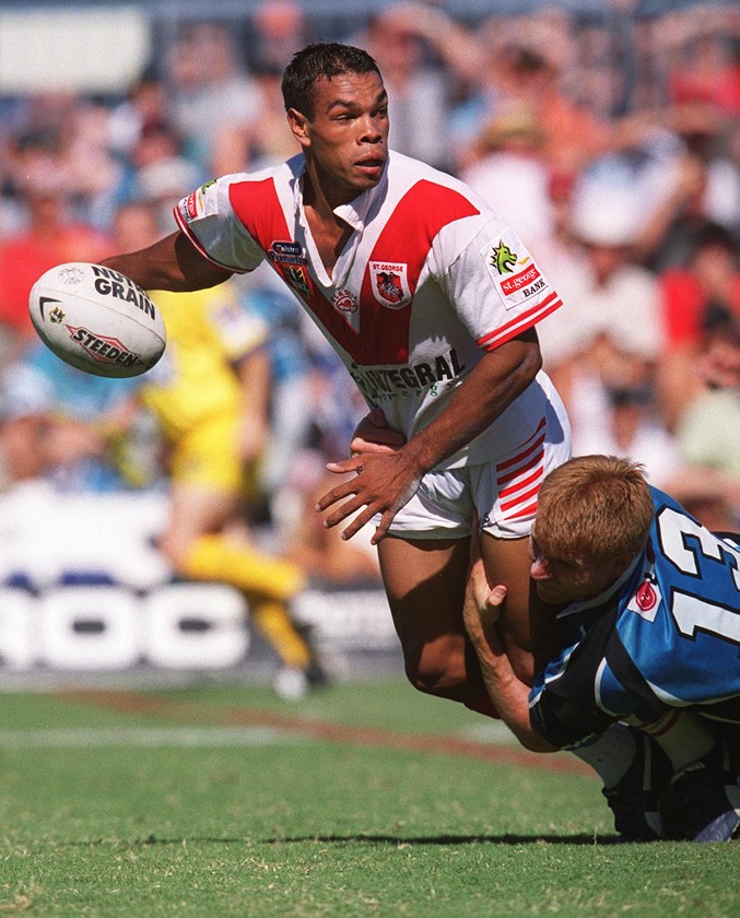 Amos Roberts playing for St George Illawarra.