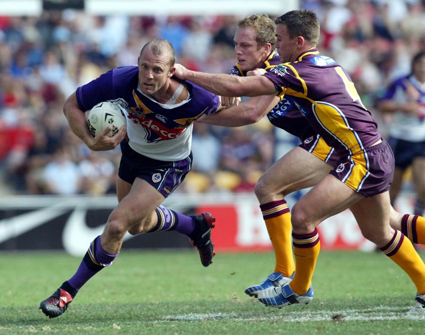 Scott Hill in action against the Broncos in 2004.