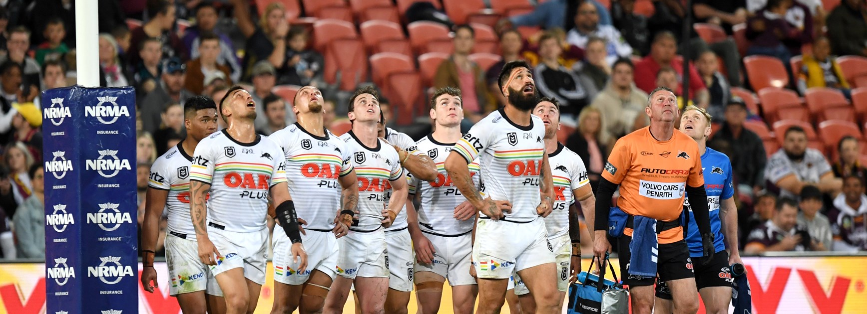 The Penrith Panthers during their loss to Brisbane.