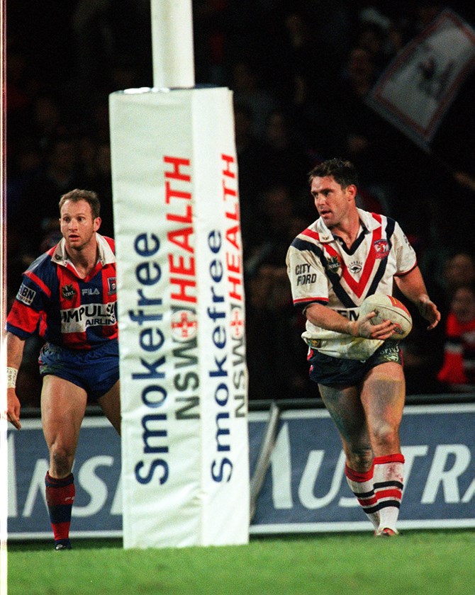 Brad Fittler against the Knights in 2000.