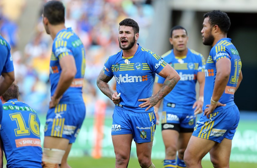 Nathan Peats barks instructions during his Eels stint.