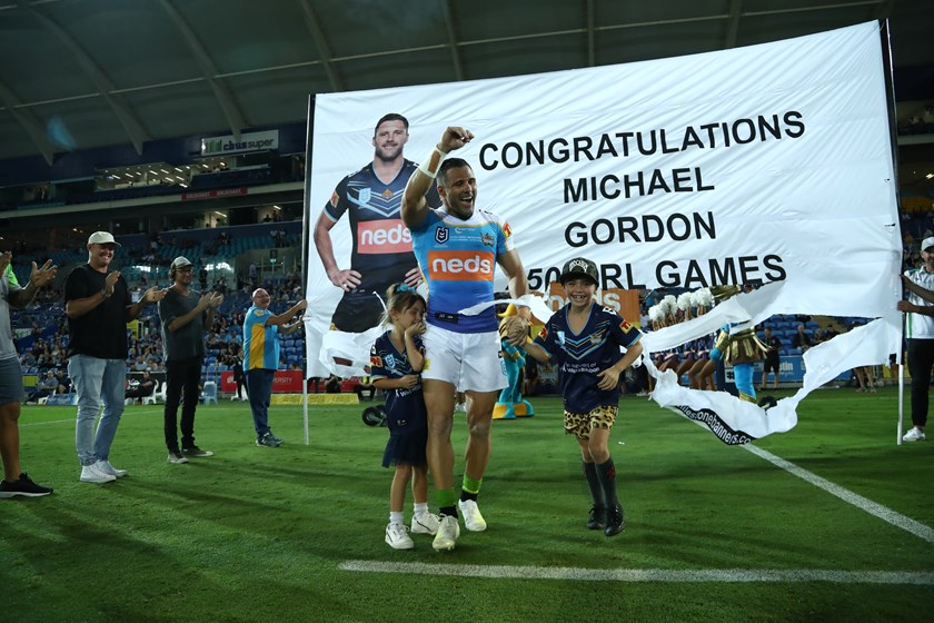 Titans fullback Michael Gordon.