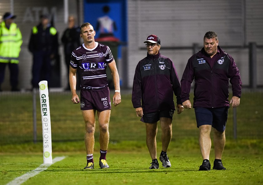 Manly fullback Tom Trbojevic suffered a pre-season ankle injury.