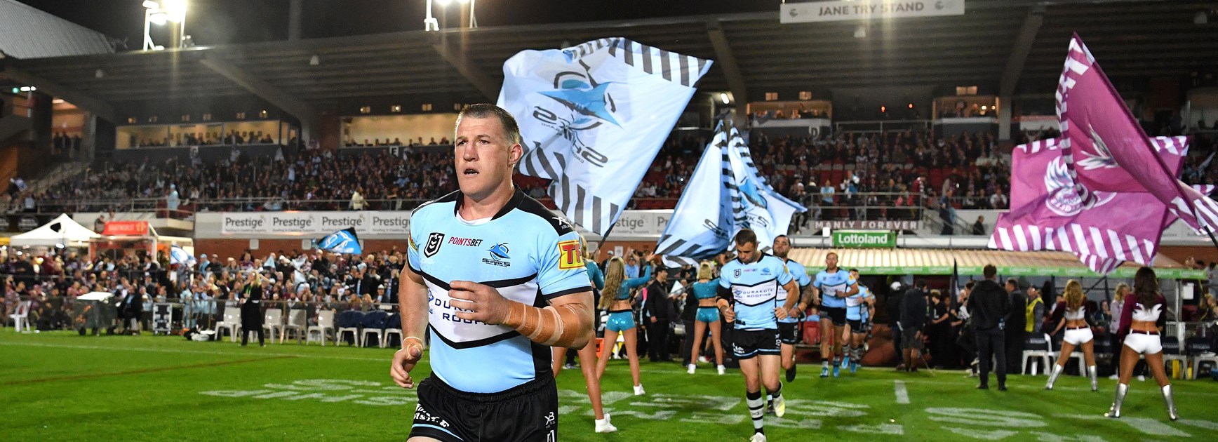 Paul Gallen running out for his final game.