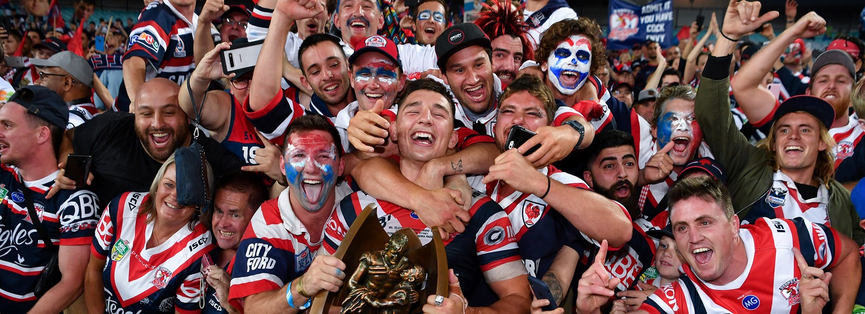Jersey boys: Roosters premiership heroes talk 'Important Stuff'