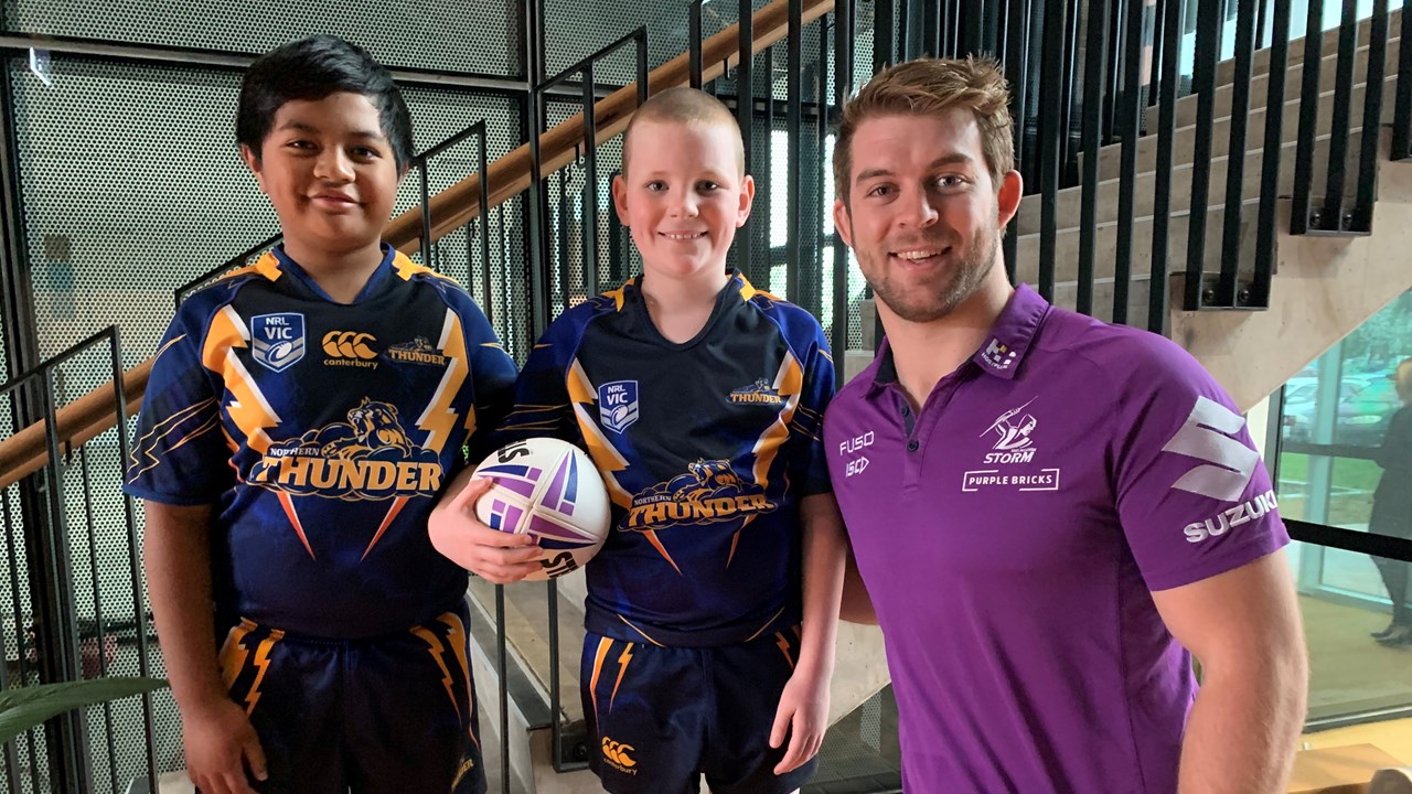 Melbourne Storm unveils shirts in partnership with