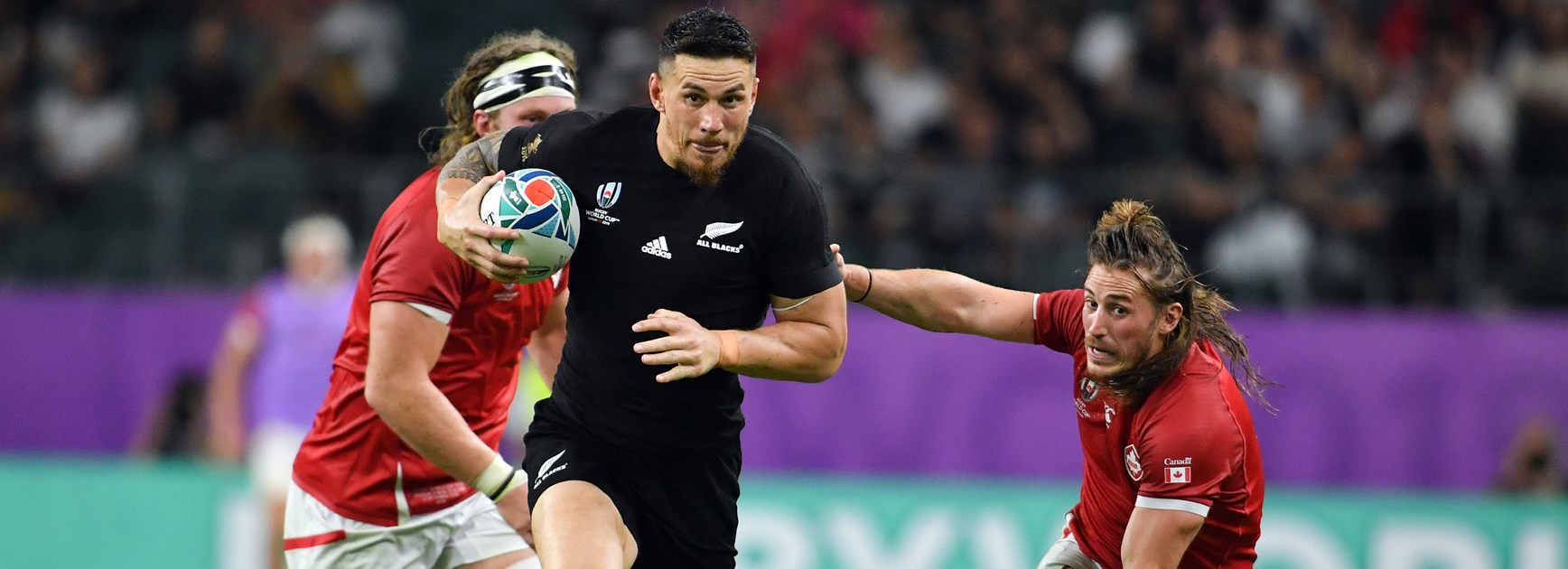 Sonny Bill Williams takes on Canada at the World Cup.