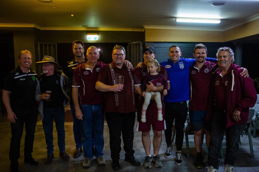 Alan Tongue, Adam Elliott and members of the Tathra rugby league community.