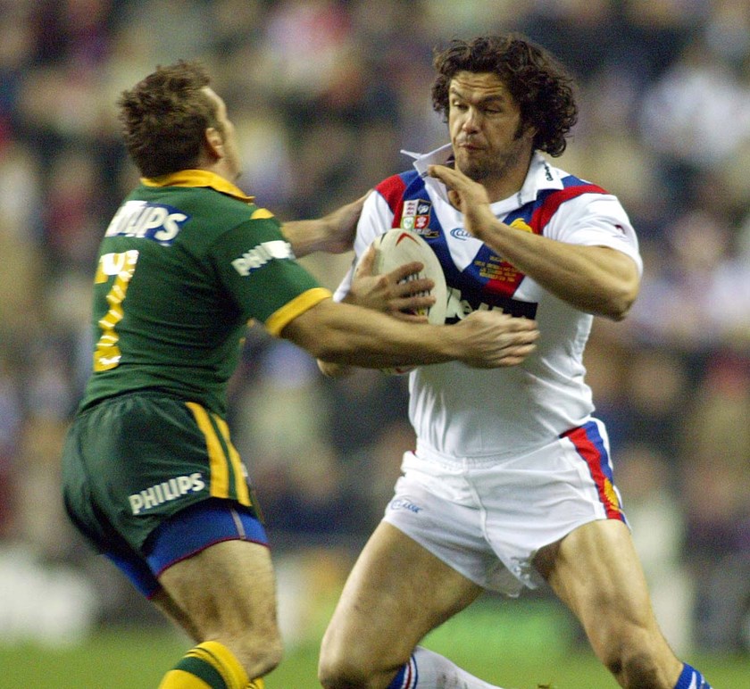Andy Farrell in action for Great Britain.