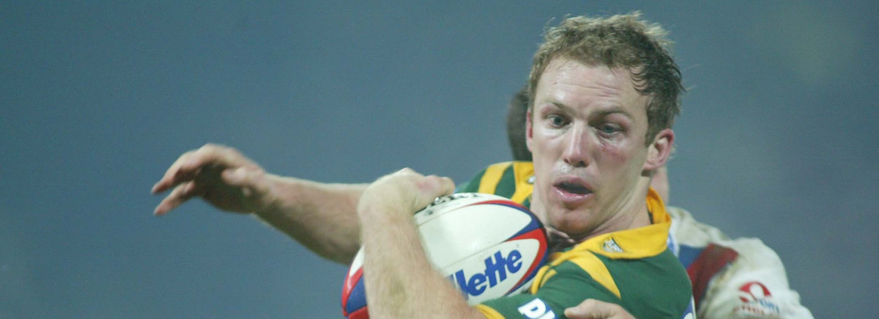 Darren Lockyer playing for fullback for Australia in 2003.