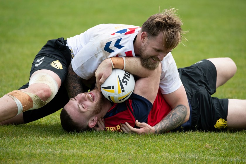 Blake Austin training with the Great Britain side.