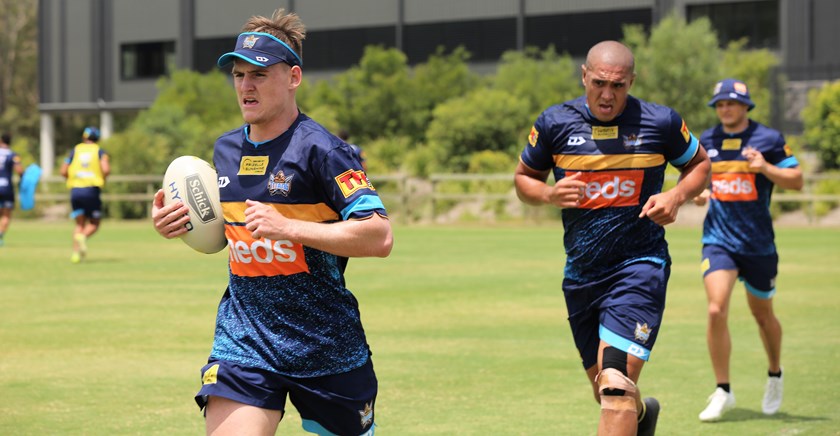 AJ Brimson at Titans training.