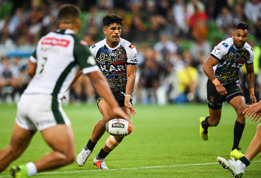 Titans centre Tyrone Peachey playing in the 2019 All Stars game.
