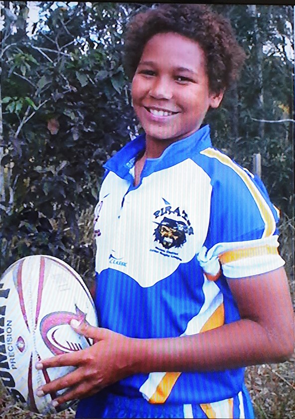 Young Moses Mbye in his Noosa Pirates jersey.