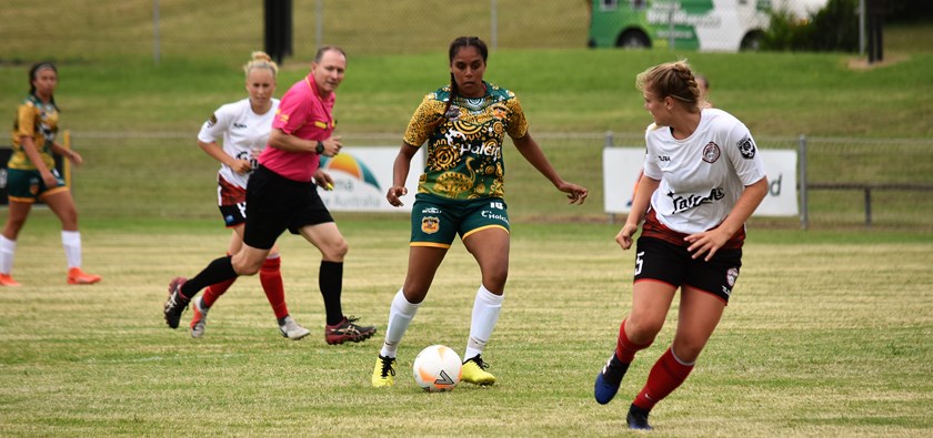 Shakaia Tungai has played representative soccer as well as rugby league.