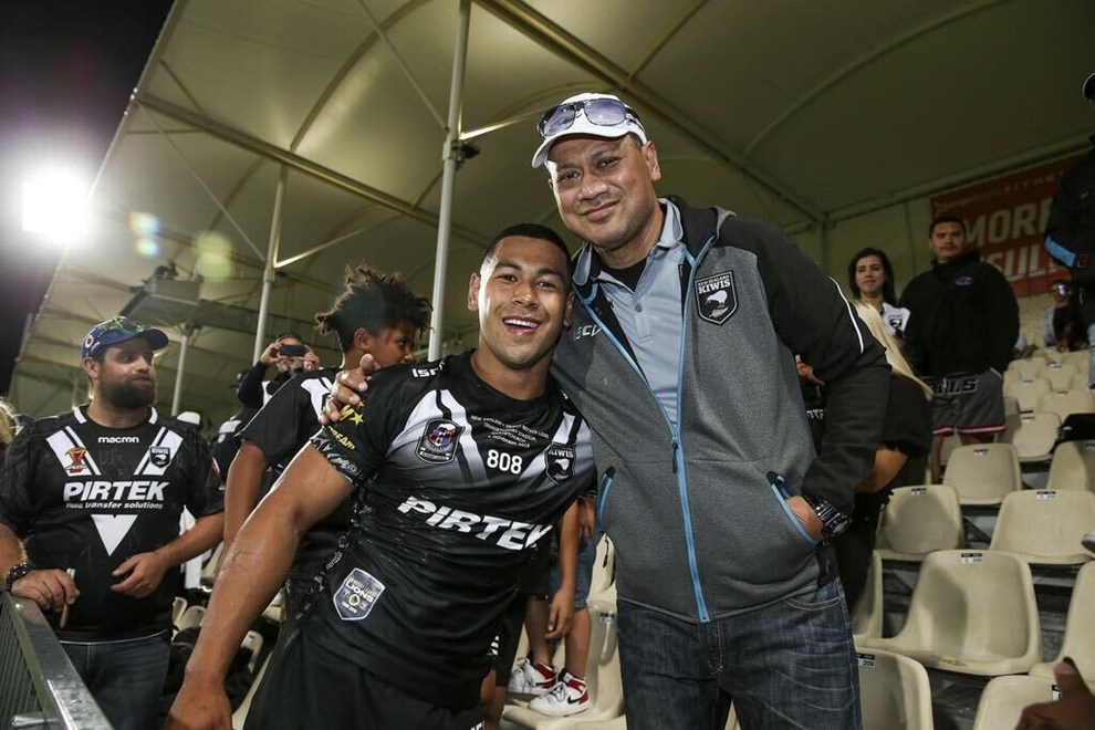 Kiwi international Jamayne Isaako and father Taai.