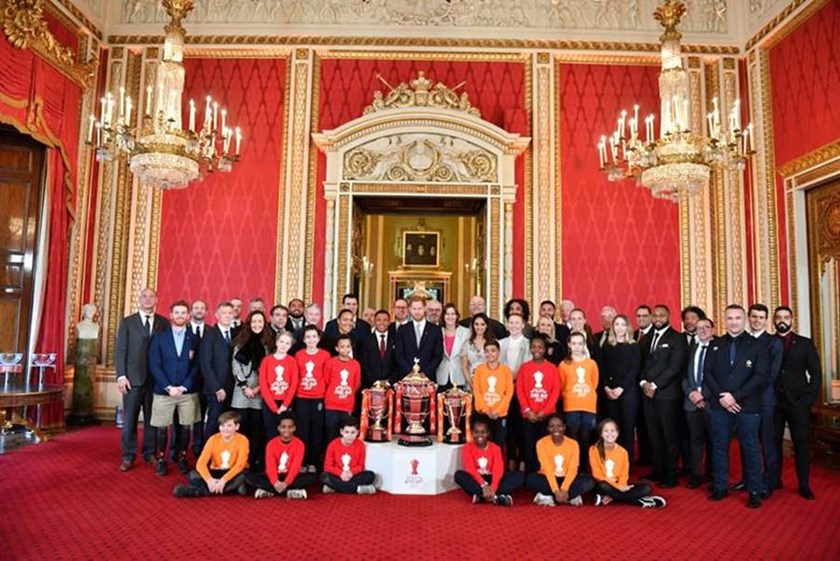 The World Cup draw at Buckingham Palace.