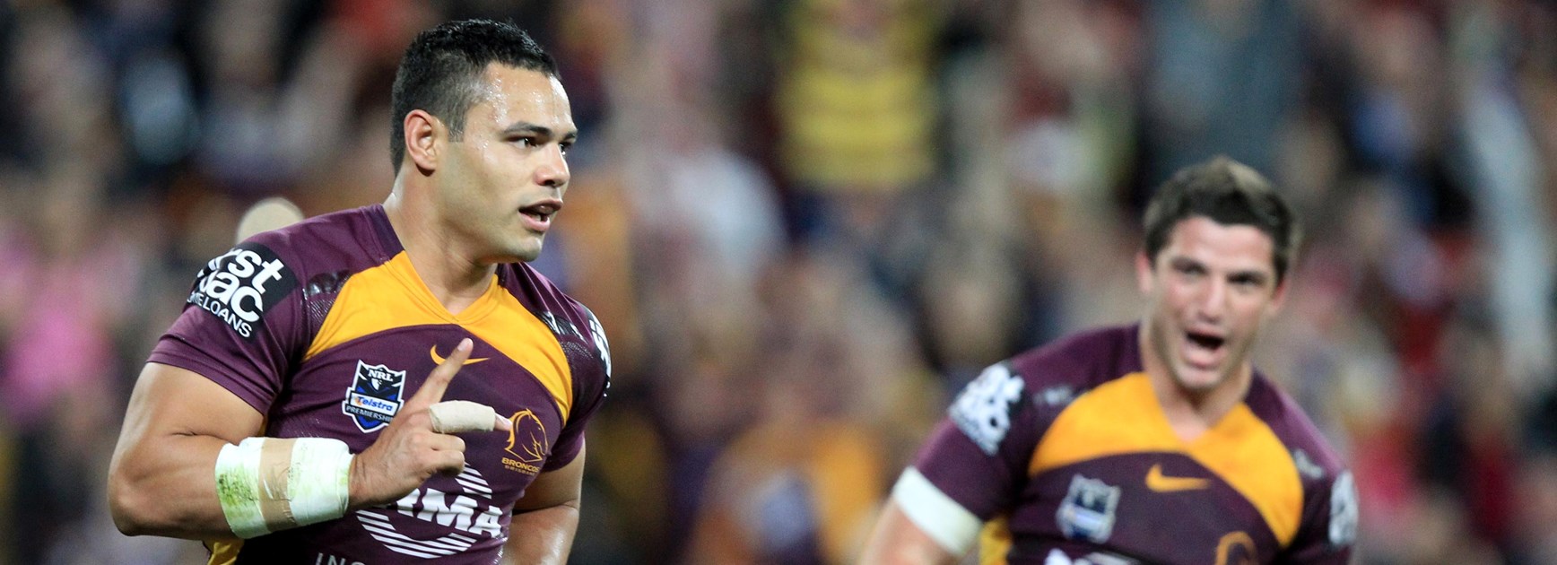 Ben Te'o in action for Brisbane in 2012.