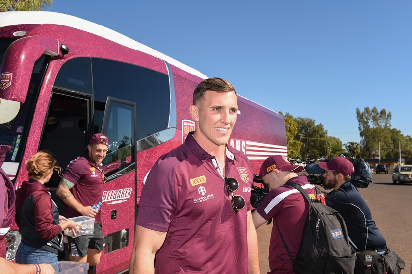 Kurt Capewell in camp with the Maroons in 2019.