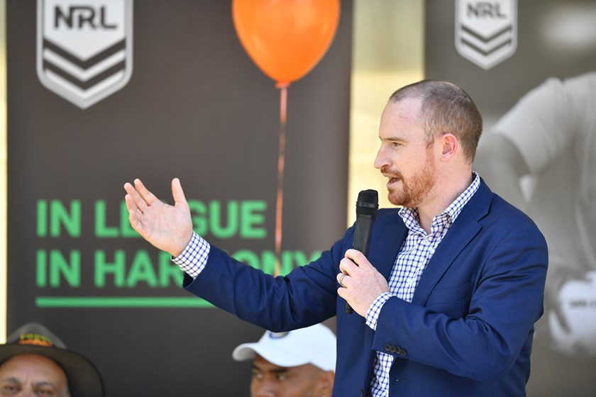 NRL head of government and community relations Jaymes Boland-Rudder.