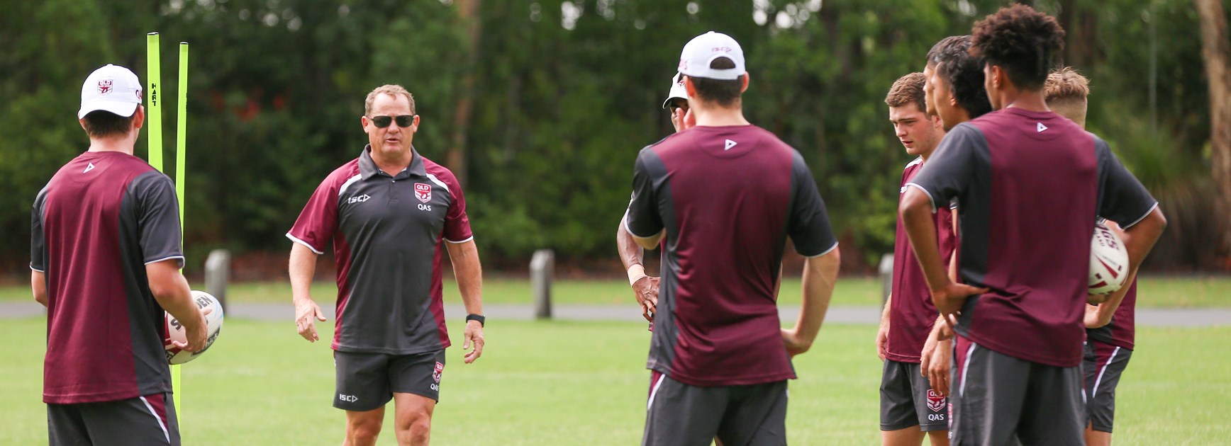 Maroons coach Kevin Walters at a development camp.