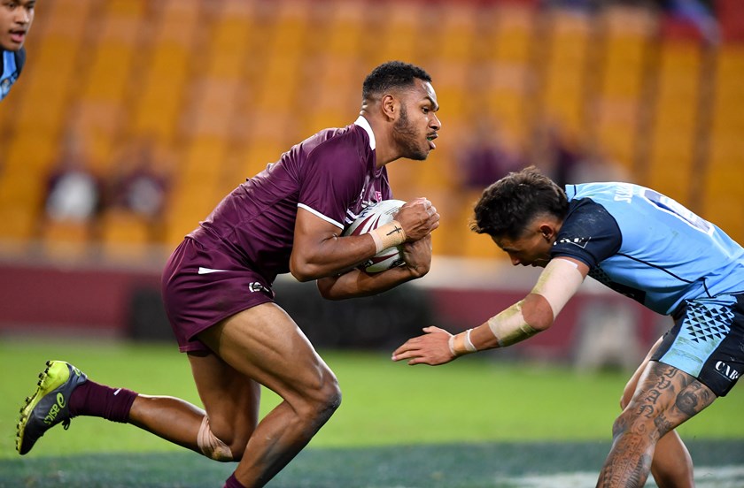 Hamiso Tabuai-Fidow in action for the Queensland under-18 side.