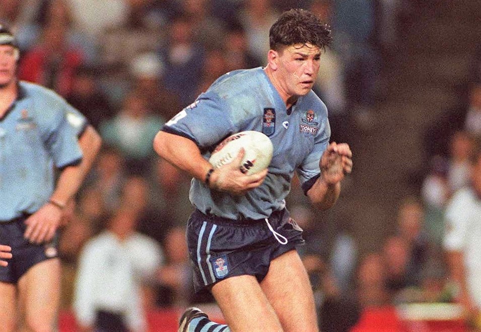 NSW prop Mark Carroll during the 1995 State of Origin series.