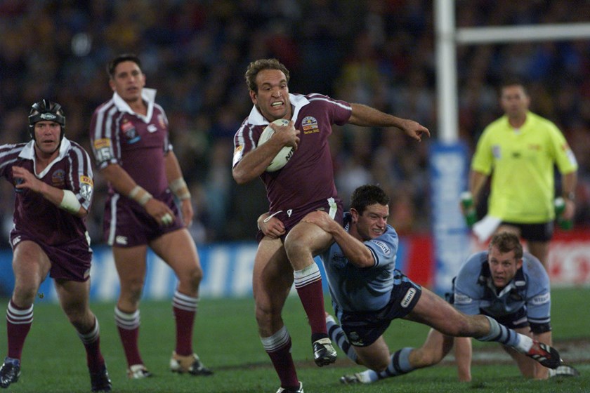 Gorden Tallis in action for the Maroons.