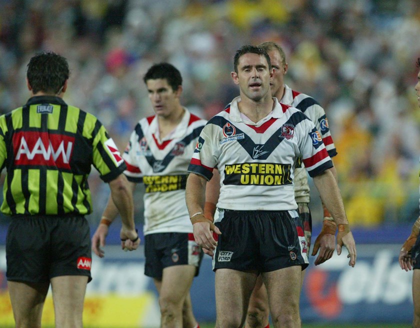 Brad Fittler during the 2003 grand final loss to Penrith.