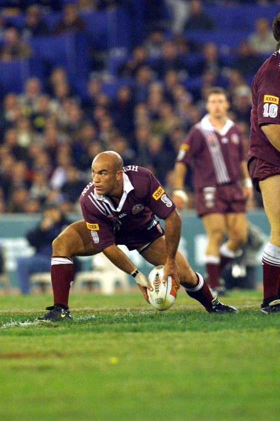Jason Hetherington in action for the Maroons.