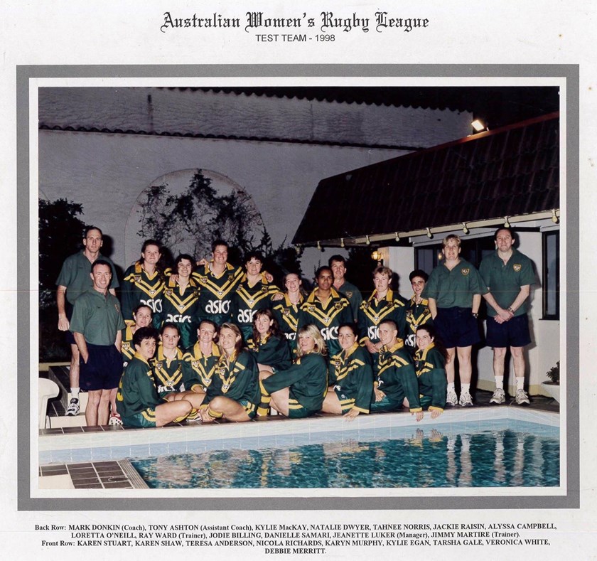 The Australian women's team in 1998.