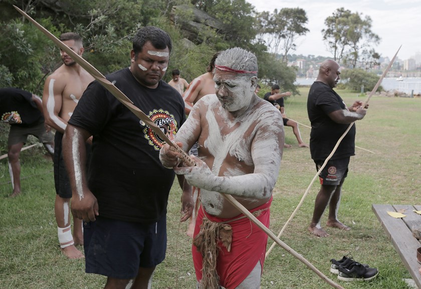 Dean Widders at the NRL's 2017 Indigenous camp in Sydney.