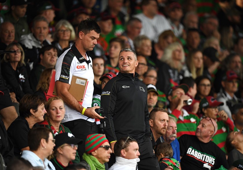 Ivan Cleary and Panthers assistant Cameron Ciraldo.