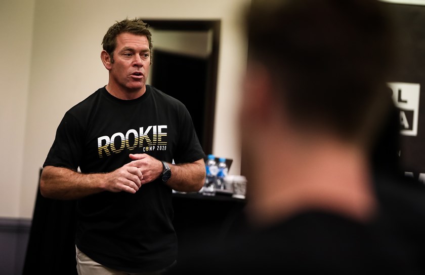 Brett Kimmorley at the 2020 rookie camp.