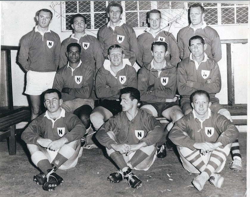 Bruce Olive (far left, middle row) with the Newtown Jets.