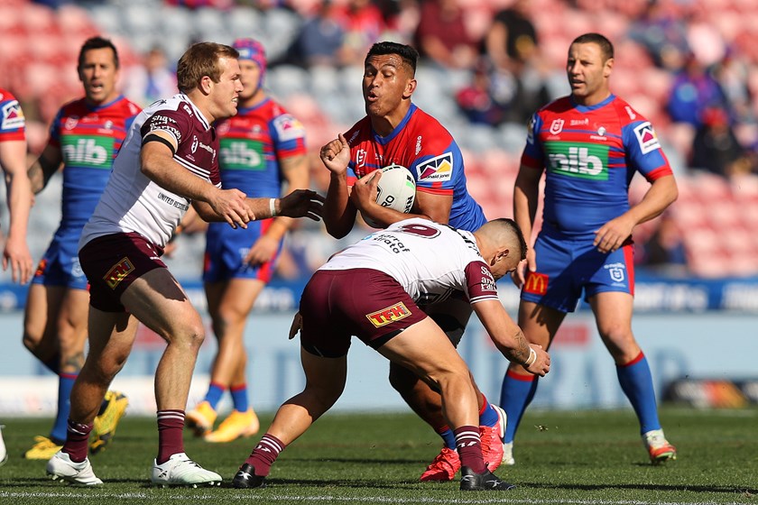 Newcastle prop Daniel Saifiti.