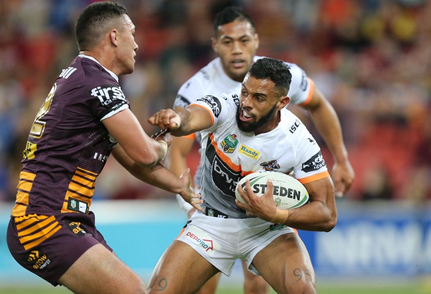 Josh Addo-Carr made his debut for Wests Tigers in 2016.