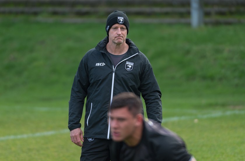 Michael Maguire at the helm of the Kiwis in 2018.