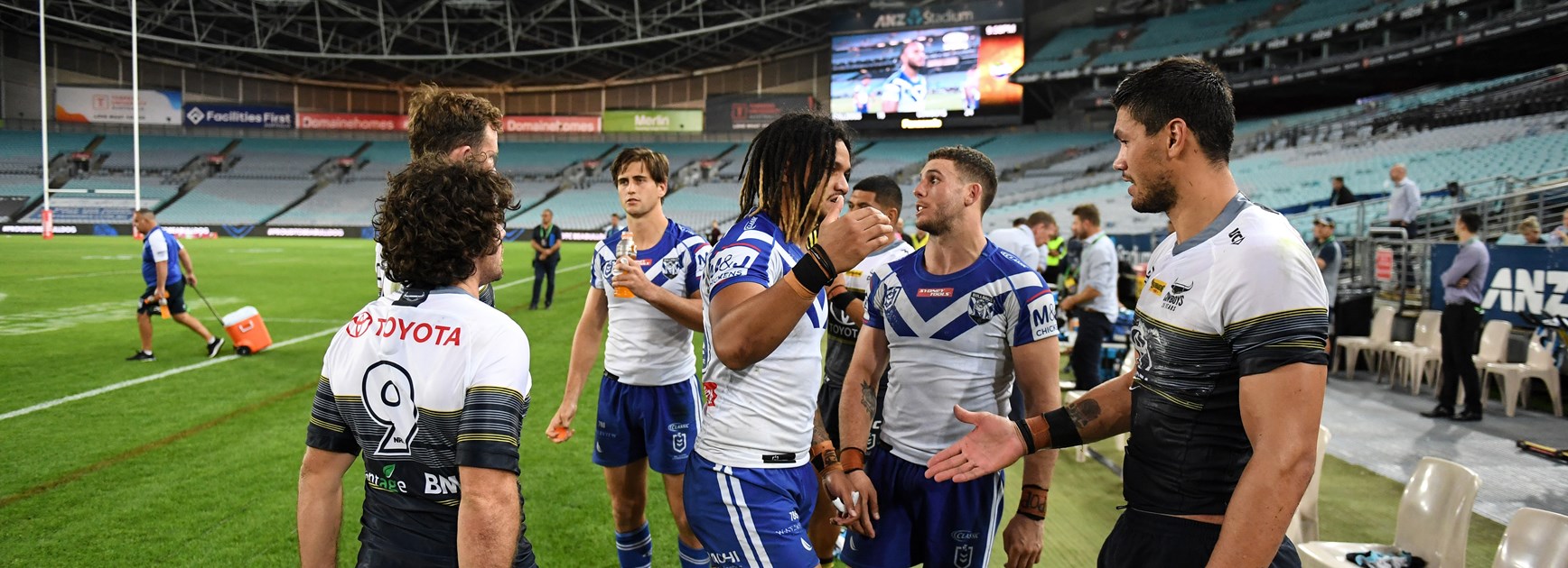 Jokes, banter and a sense of community: Inside the first NRL game without fans