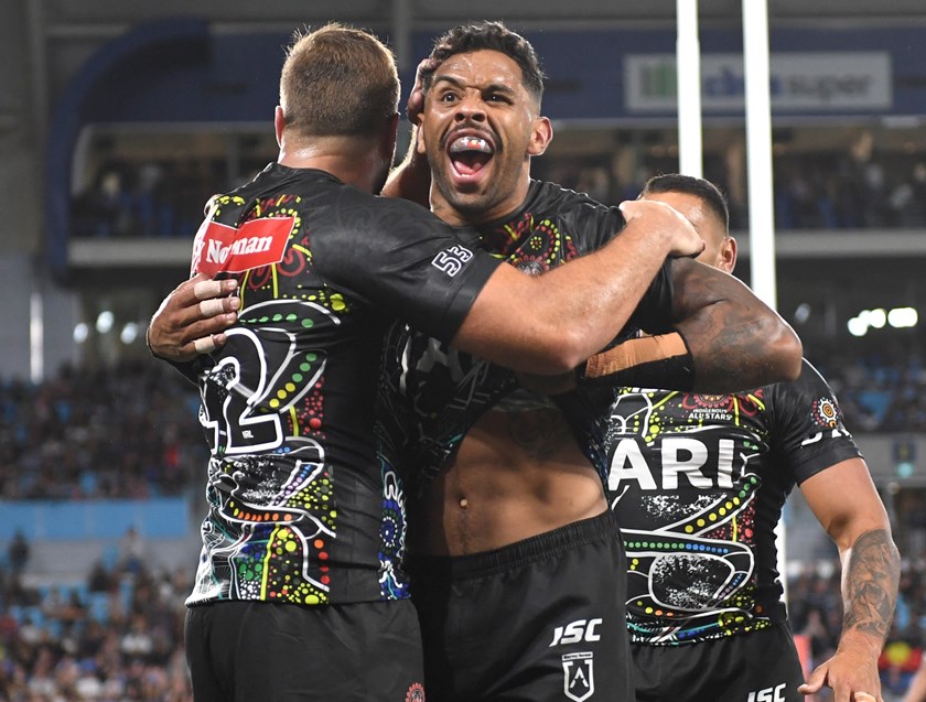 Storm and Indigenous All Stars winger Josh Addo-Carr.