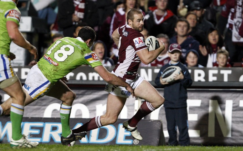 Michael Robertson during his playing days with the Sea Eagles.