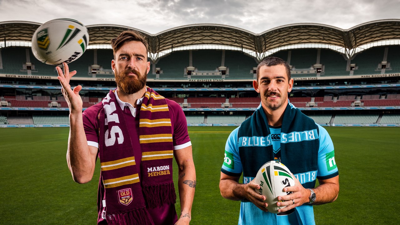 State Of Origin 2020 Game One Adelaide Oval Afl Players Spruik Big Match Nrl