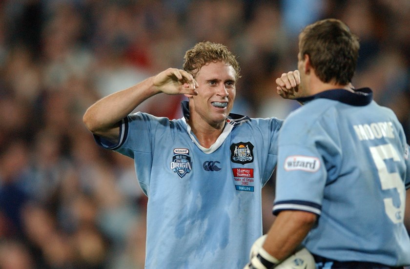 Brett Hodgson made a stunning Origin debut in 2002.