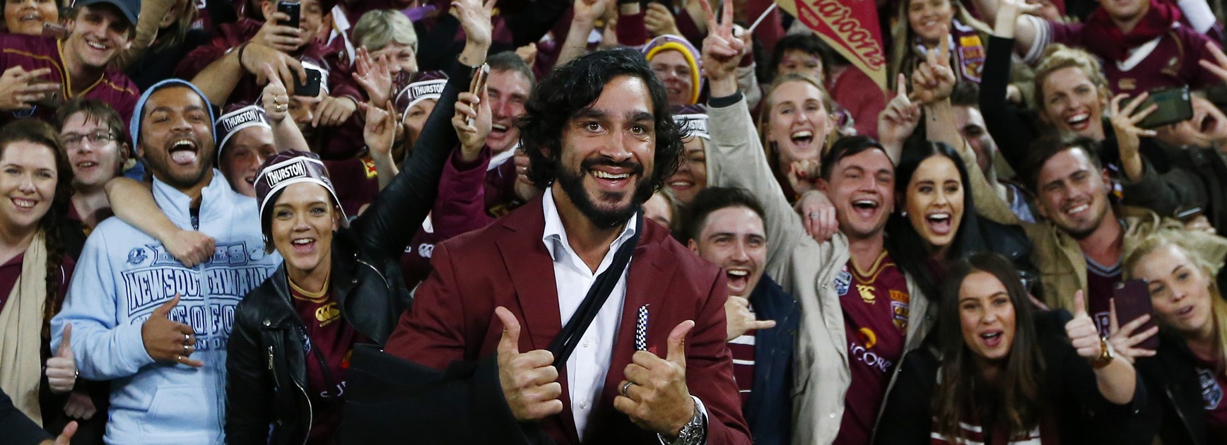 Johnathan Thurston at his 2017 Origin farewell.