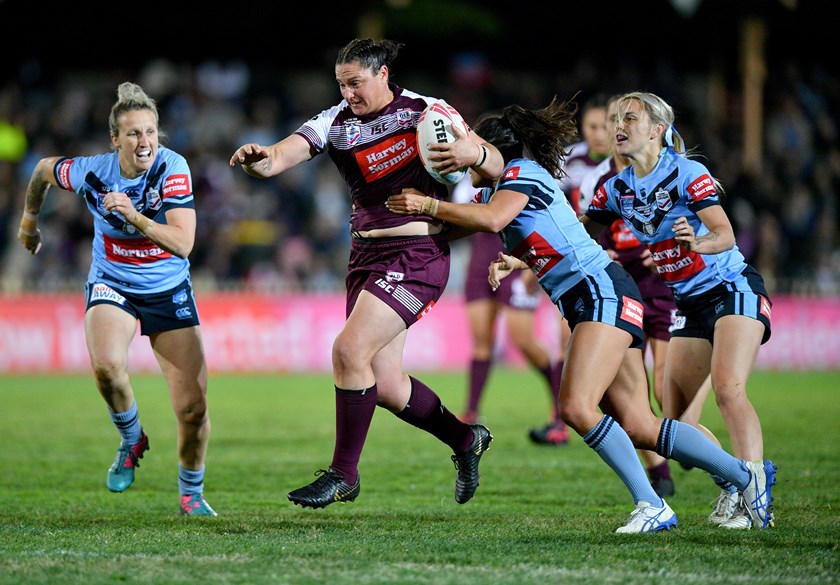 Steph Hancock playing for Queensland in 2019.
