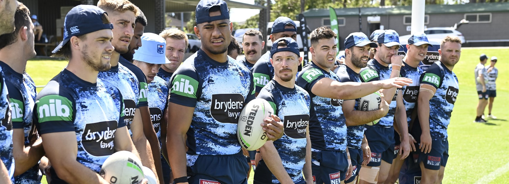 Blues players preparing for Origin III.