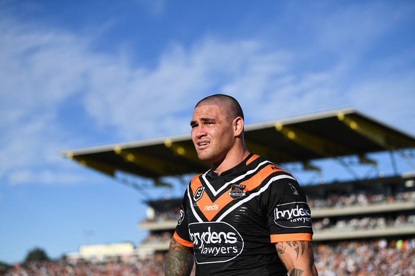 Wests Tigers prop Russell Packer.